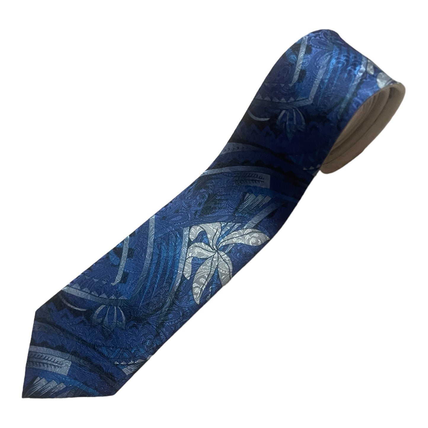 SZN2: BLUE AND WHITE 2 TRIBAL NECKTIE