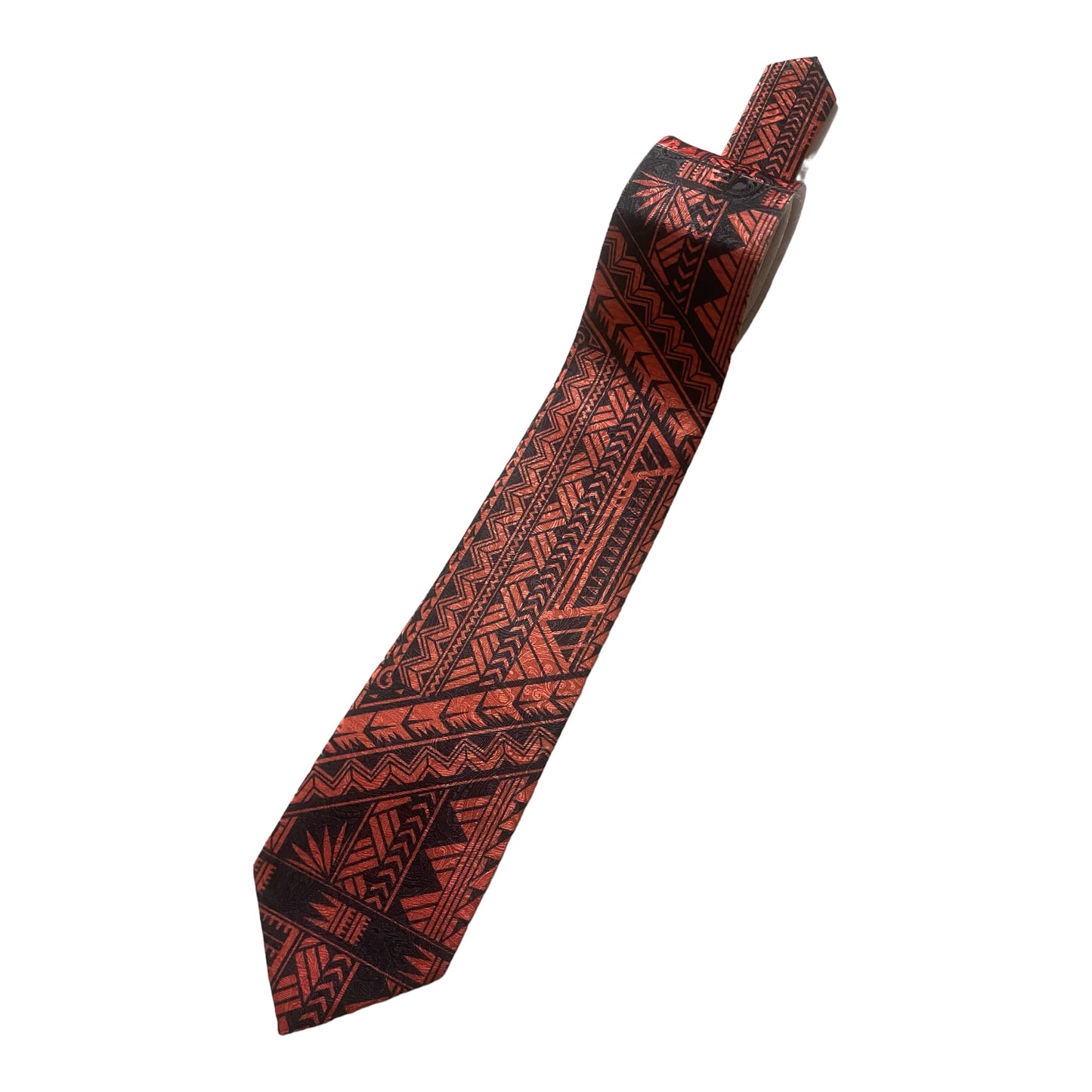 SZN2: RED AND BLACK 2 TRIBAL NECKTIE