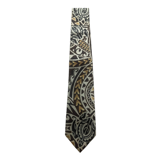 SZN2: BROWN AND WHITE 1 TRIBAL NECKTIE