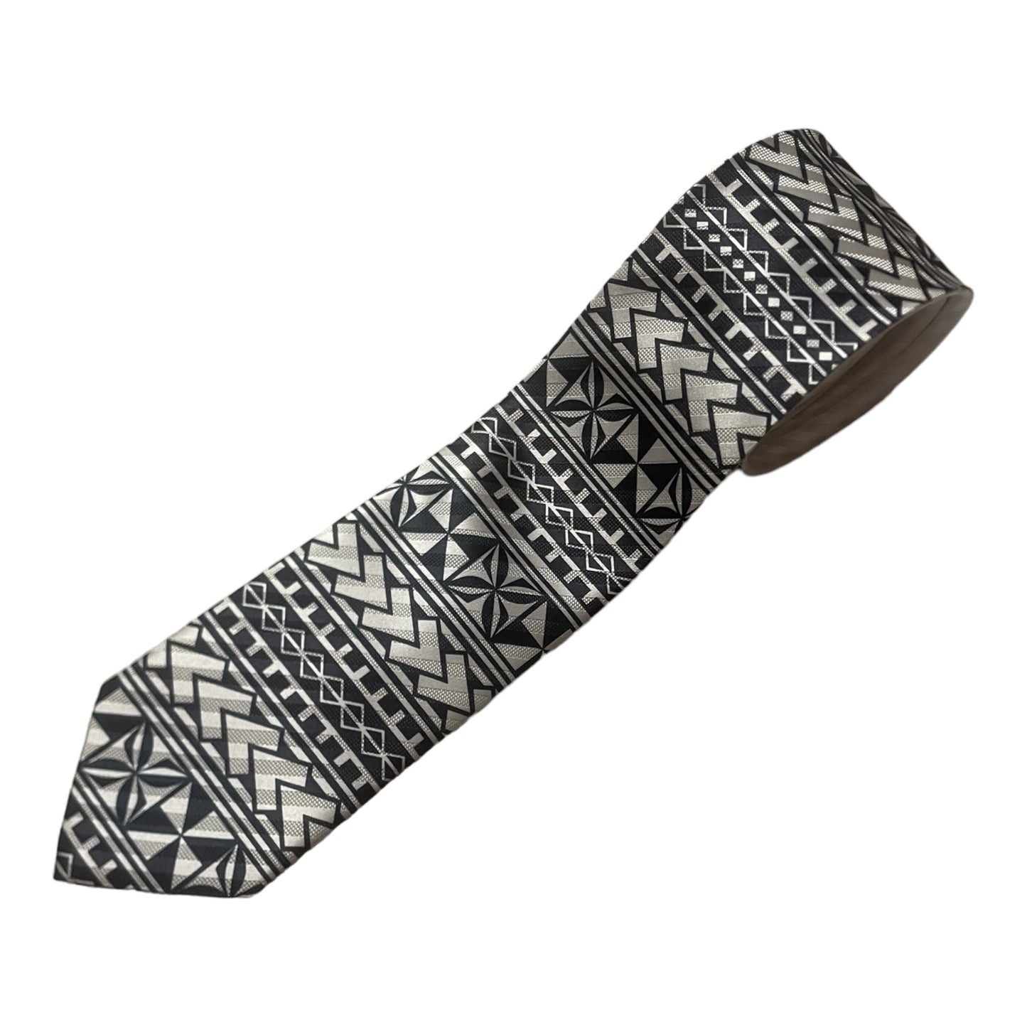 SZN2: BLACK AND WHITE 4 TRIBAL NECKTIE