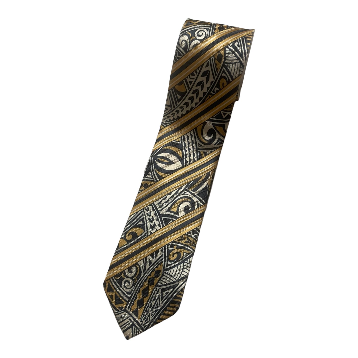 SZN2: BLACK AND GOLD 2 TRIBAL NECKTIE