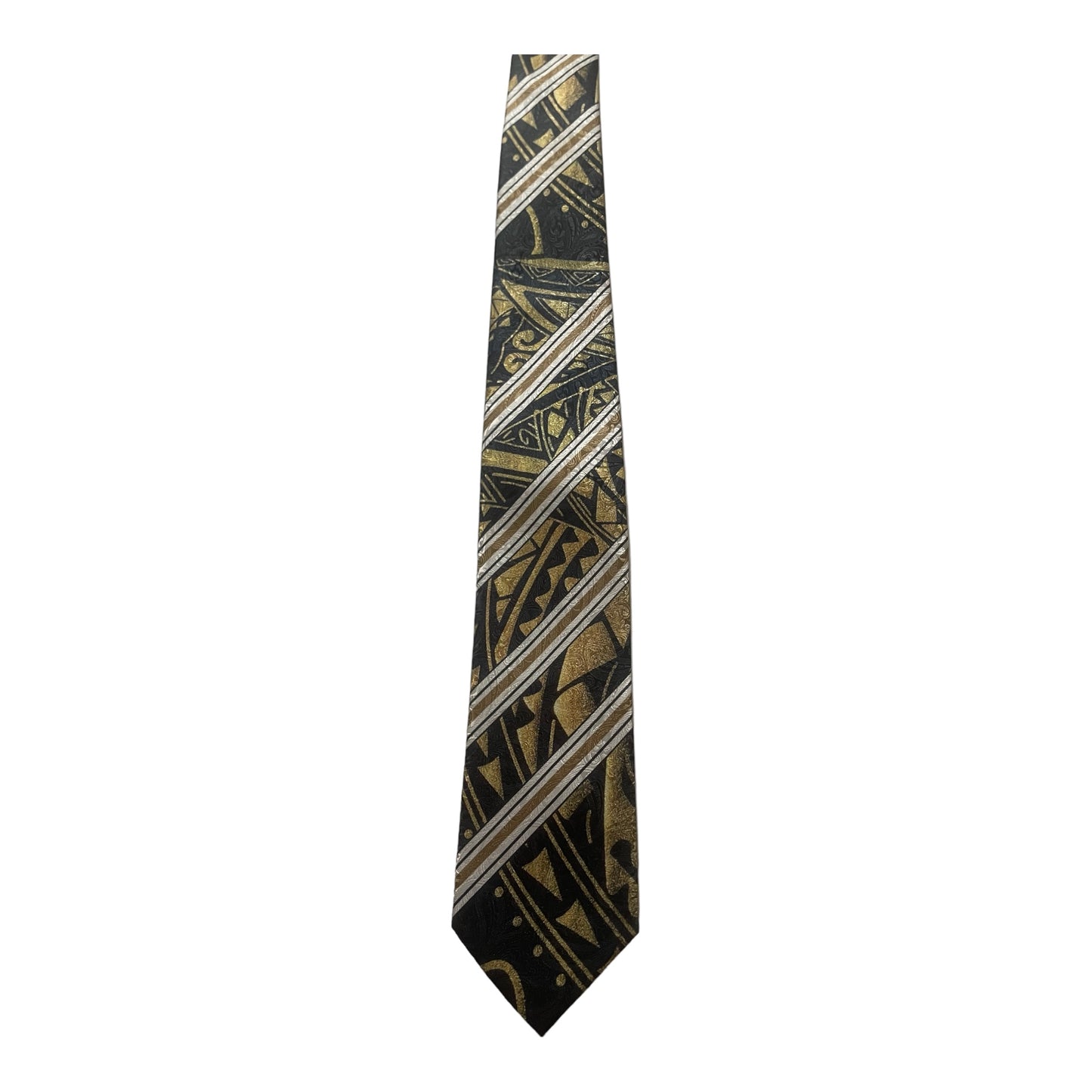 SZN2: BLACK AND GOLD 1 TRIBAL NECKTIE