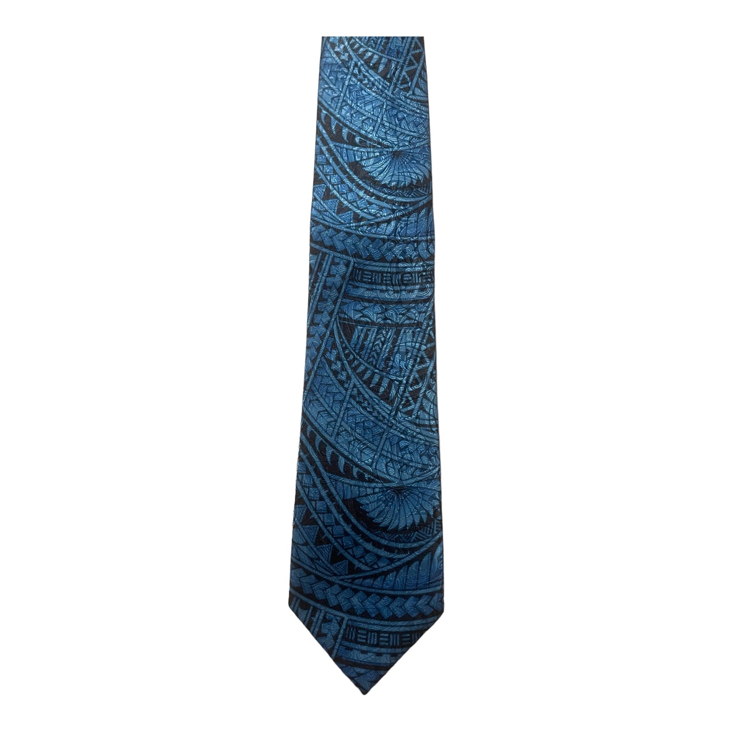 SZN2: BLUE AND BLACK 2 TRIBAL NECKTIE