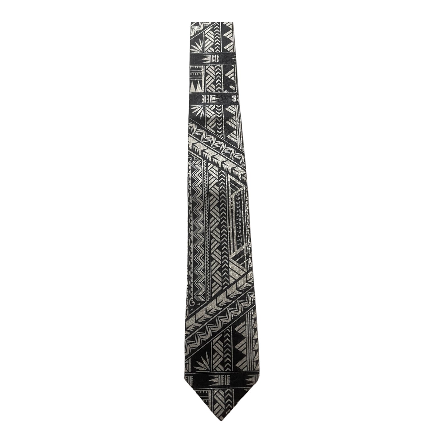 SZN2: BLACK AND WHITE 5 TRIBAL NECKTIE