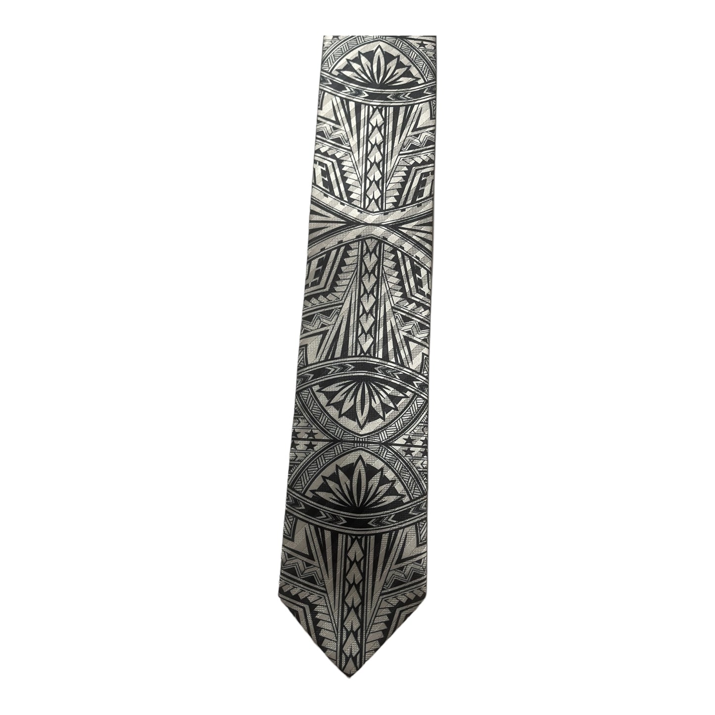 SZN2: BLACK AND WHITE 6 TRIBAL NECKTIE