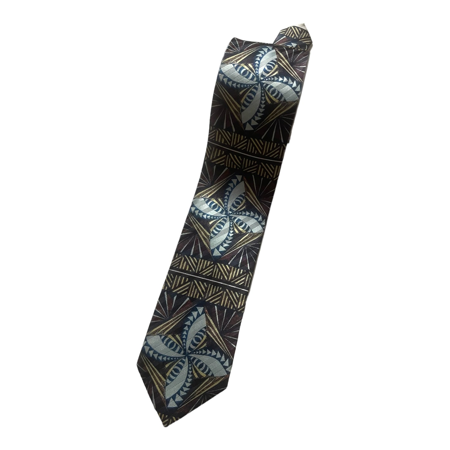 SZN2: BROWN FLOWER 1 TRIBAL NECKTIE