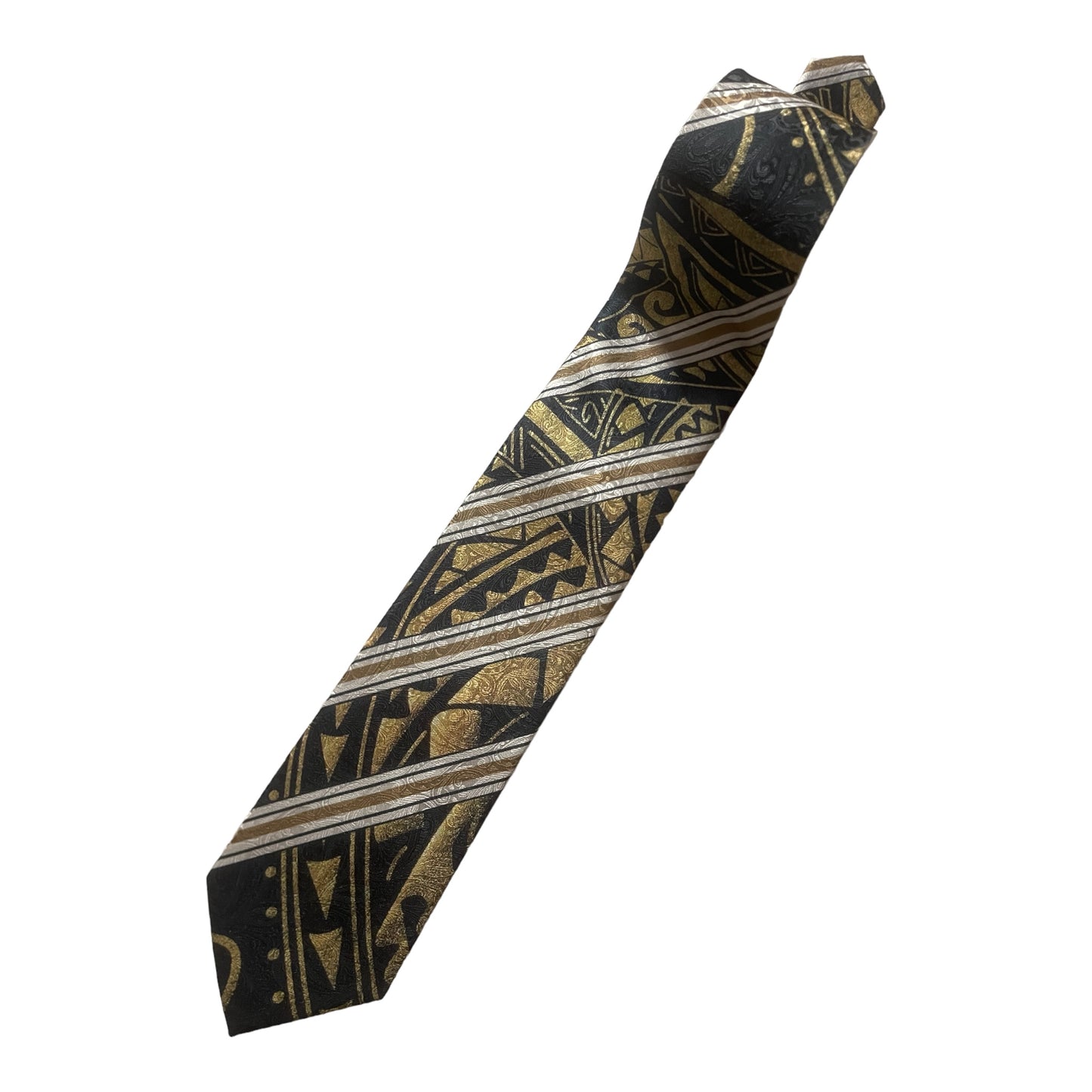 SZN2: BLACK AND GOLD 1 TRIBAL NECKTIE