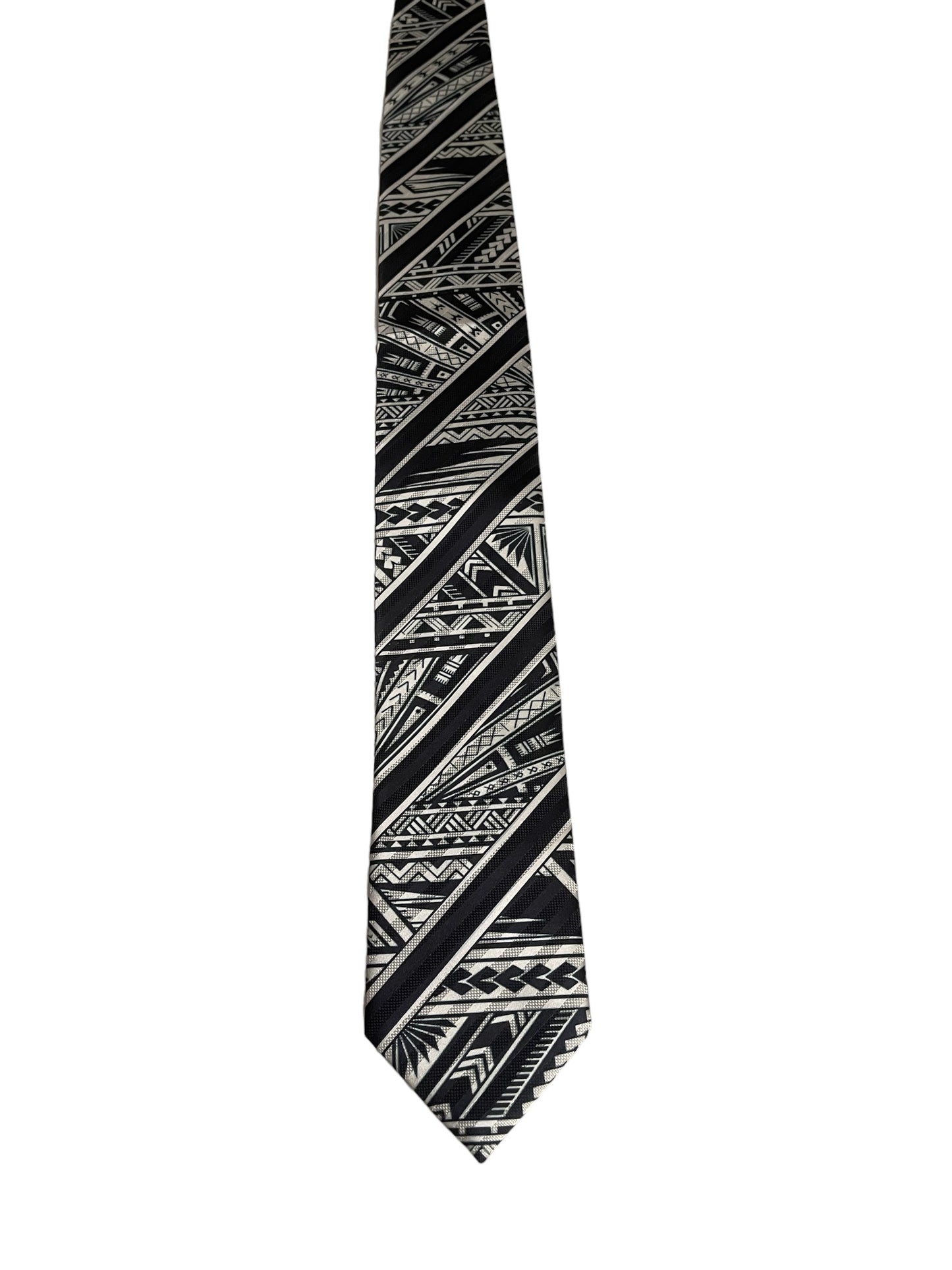 SZN2: BLACK AND WHITE 1 TRIBAL NECKTIE