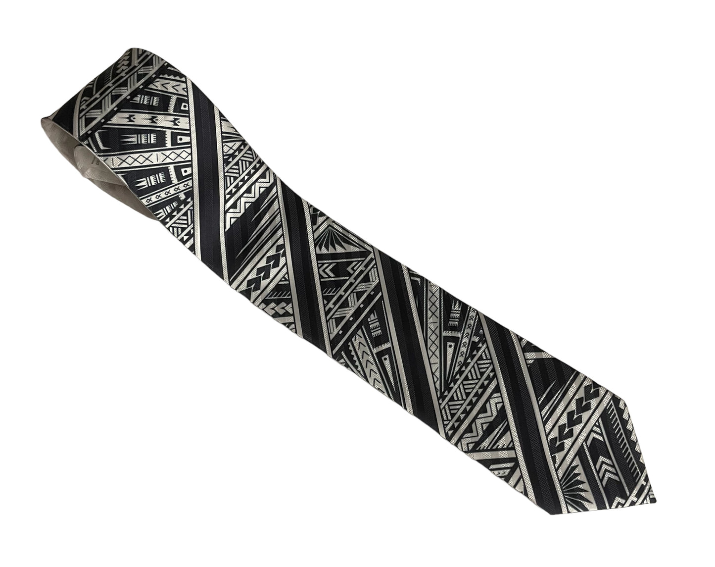 SZN2: BLACK AND WHITE 1 TRIBAL NECKTIE