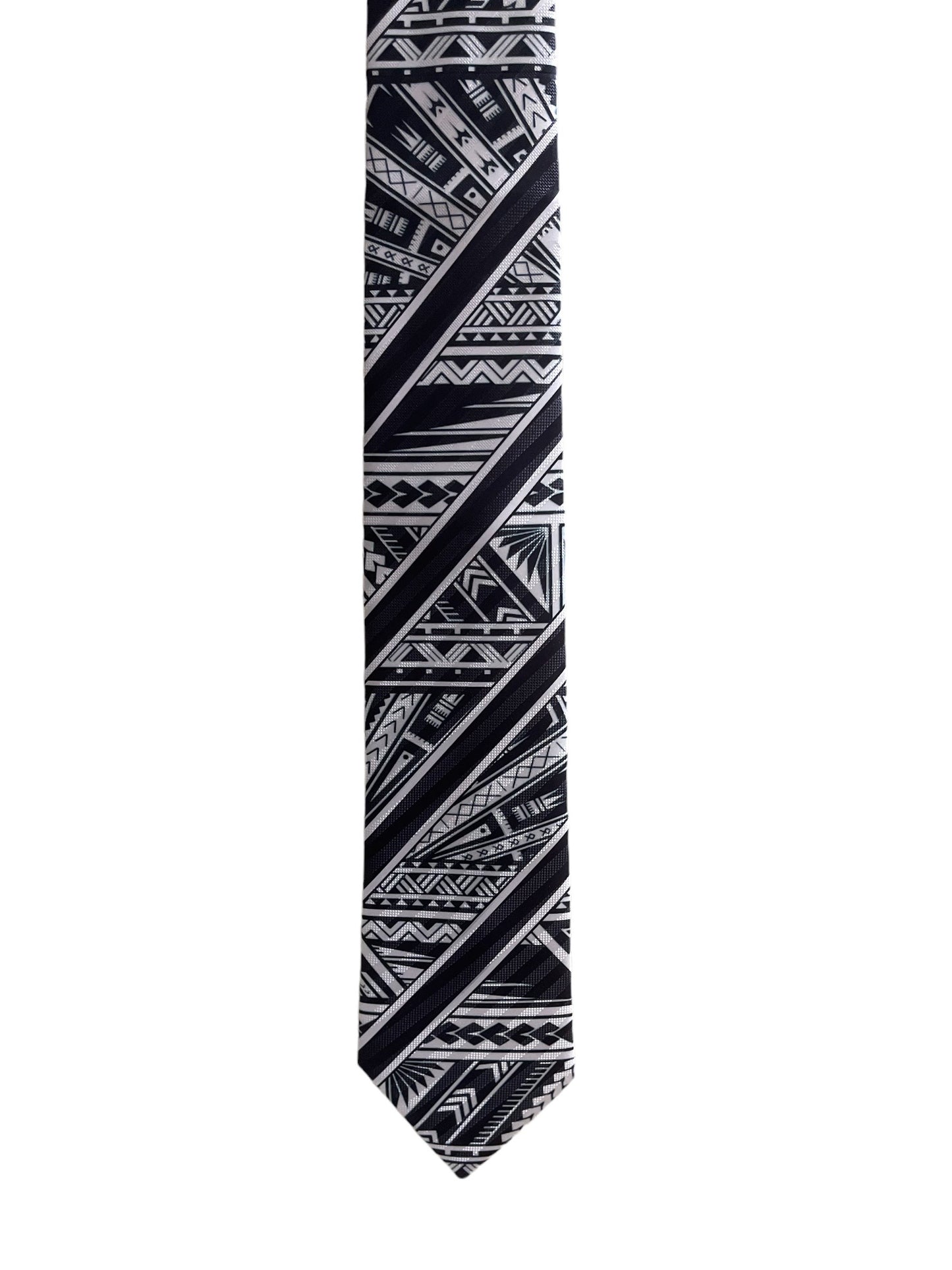 SZN2: BLACK AND WHITE 1 TRIBAL NECKTIE