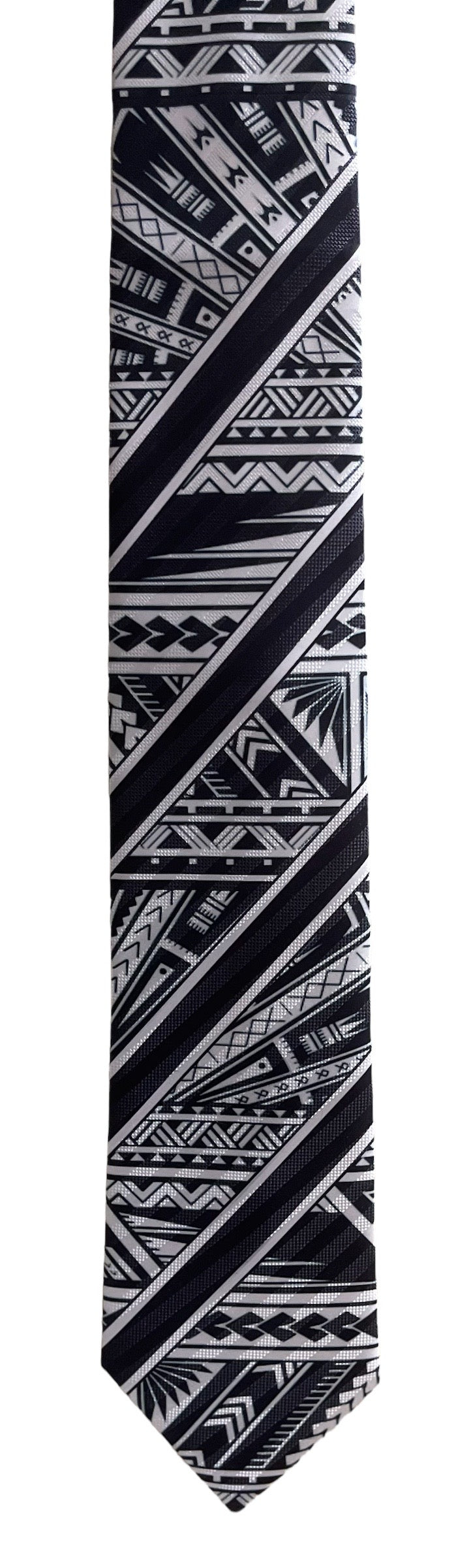 SZN2: BLACK AND WHITE 1 TRIBAL NECKTIE