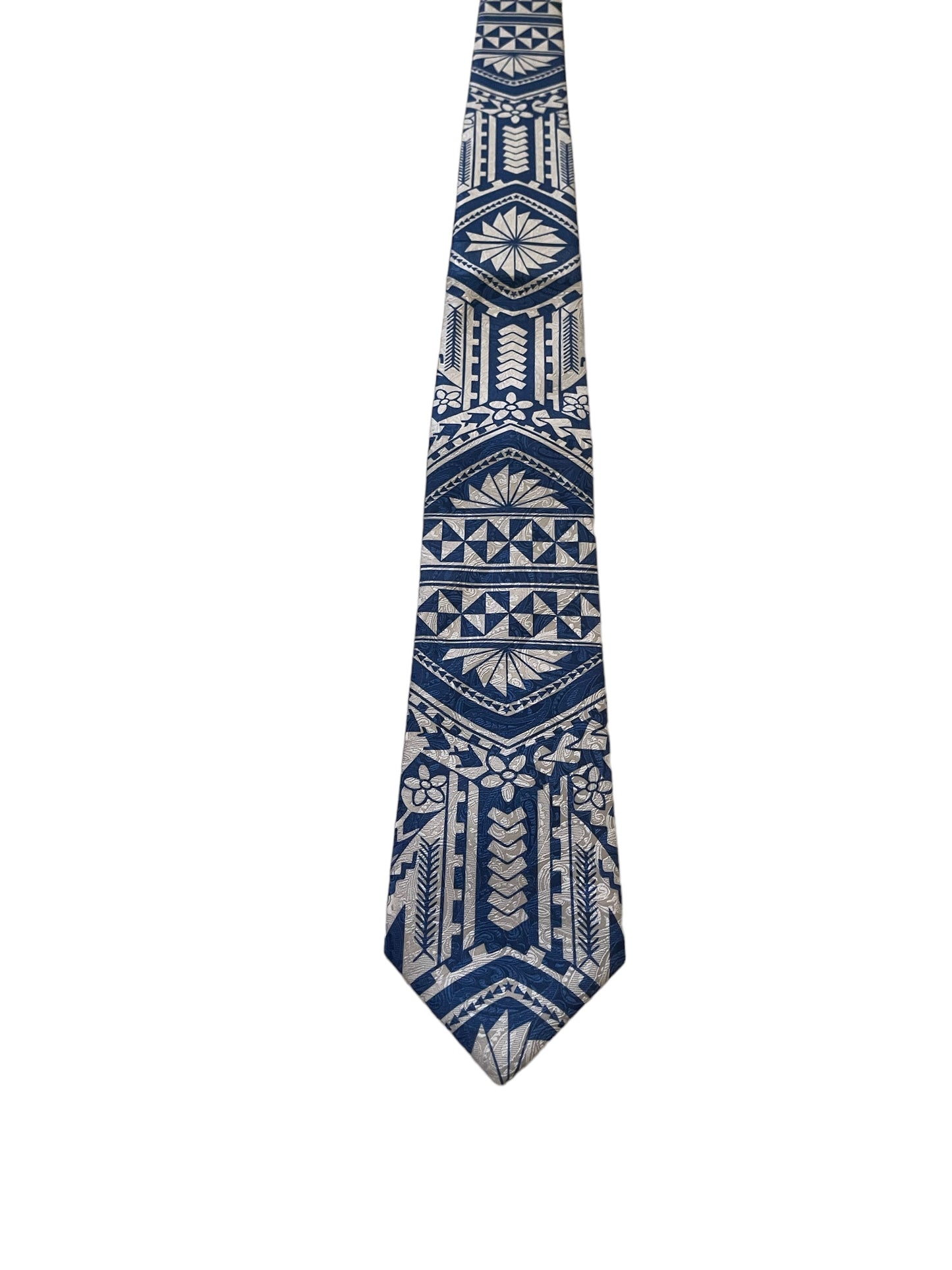 SZN2: BLUE AND WHITE 1 TRIBAL NECKTIE