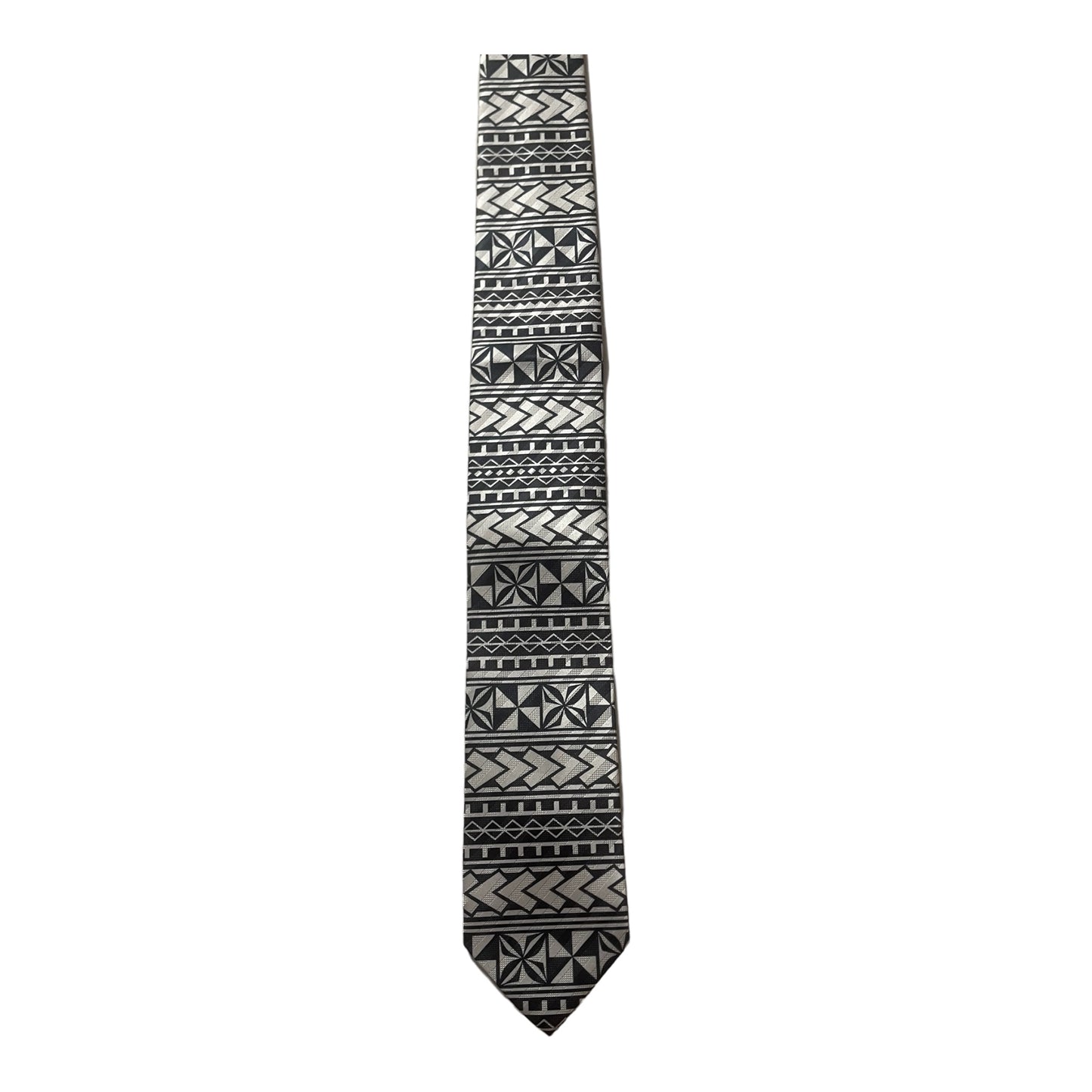 SZN2: BLACK AND WHITE 4 TRIBAL NECKTIE