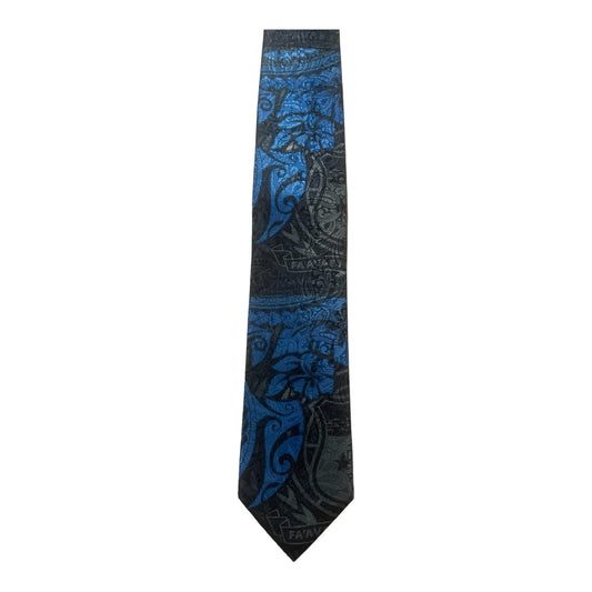 SZN2: BLUE AND BLACK 1 TRIBAL NECKTIE