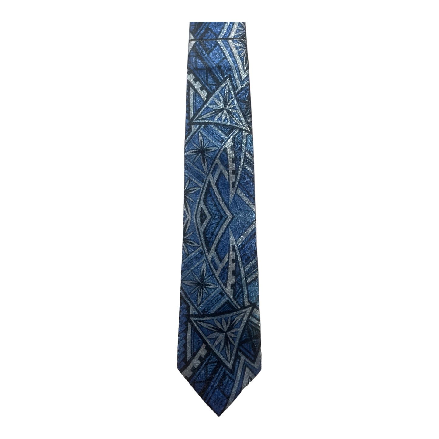 SZN2: BLUE AND WHITE 3 TRIBAL NECKTIE