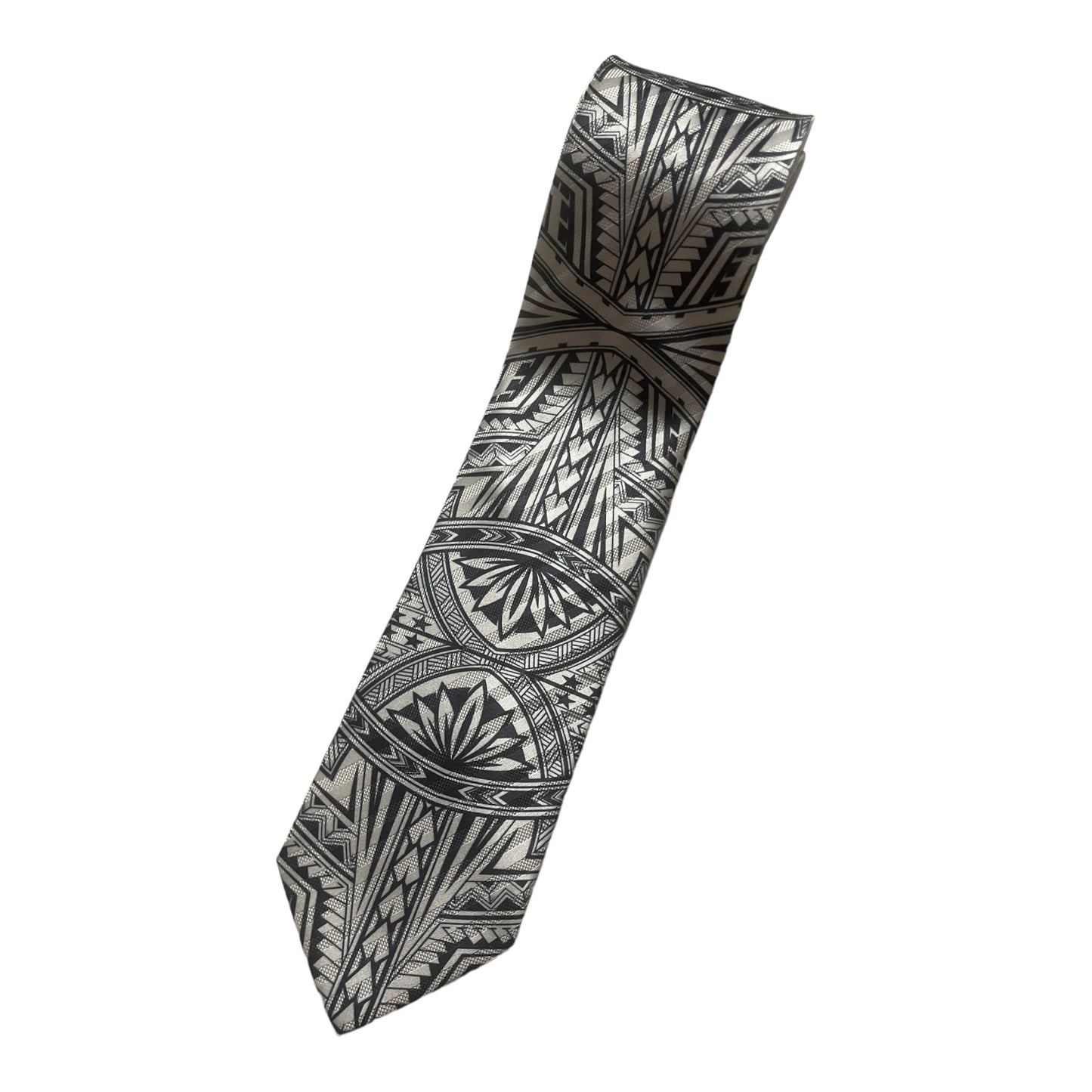 SZN2: BLACK AND WHITE 6 TRIBAL NECKTIE