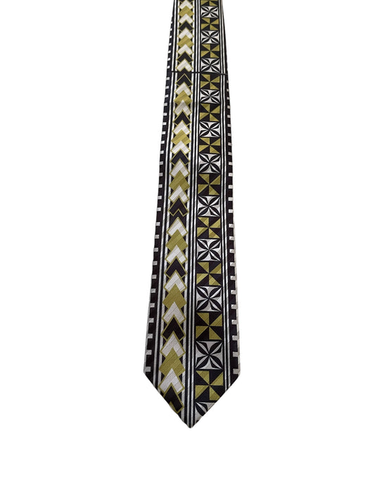 SZN2: BLACK AND BROWN 2 TRIBAL NECKTIE