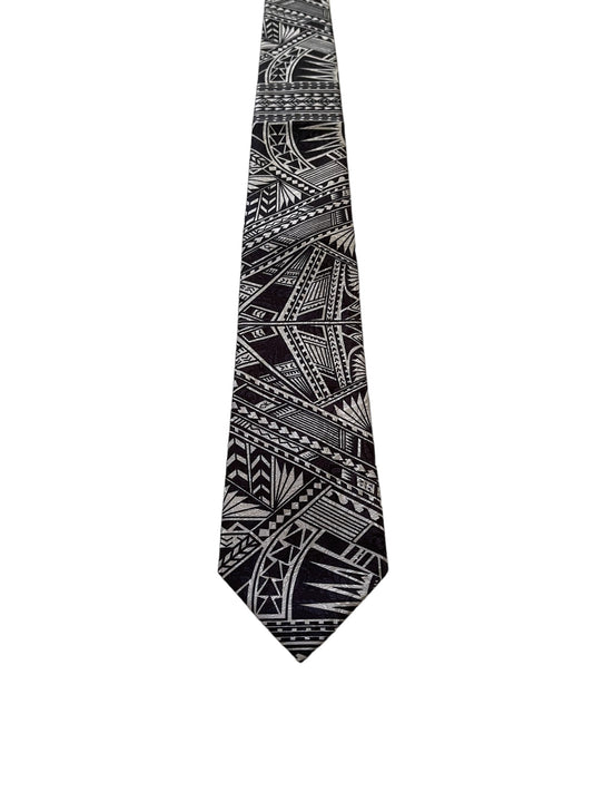 SZN2: BLACK AND WHITE 2 TRIBAL NECKTIE