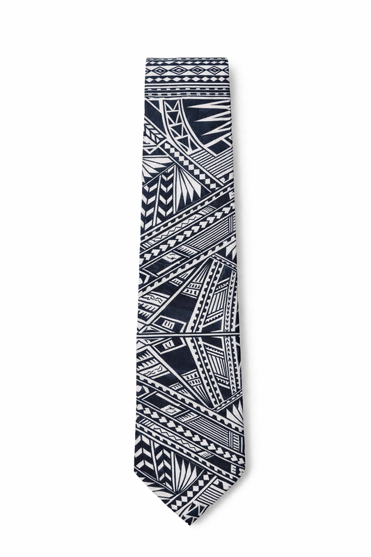 SZN2: BLACK AND WHITE 2 TRIBAL NECKTIE