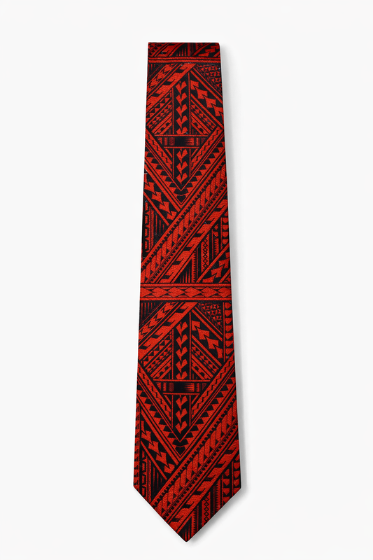 SZN3: RED & BLACK 1 TRIBAL NECKTIE