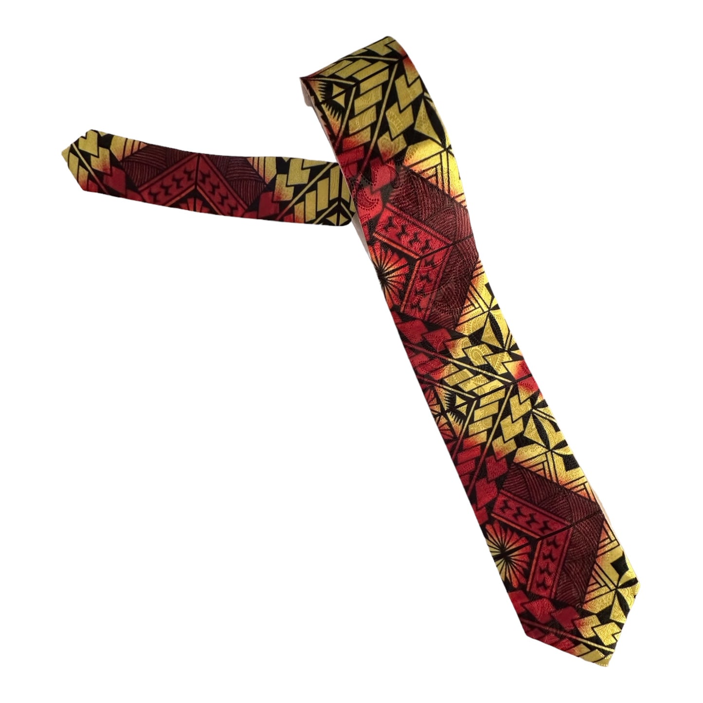 SZN3: RED & YELLOW TRIBAL NECKTIE