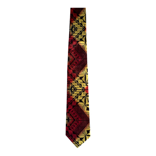 SZN3: RED & YELLOW TRIBAL NECKTIE