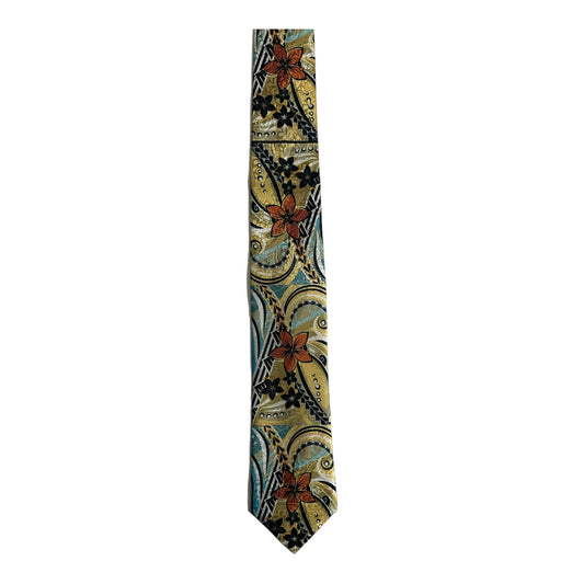 SZN3: YELLOW FLOWER TRIBAL NECKTIE