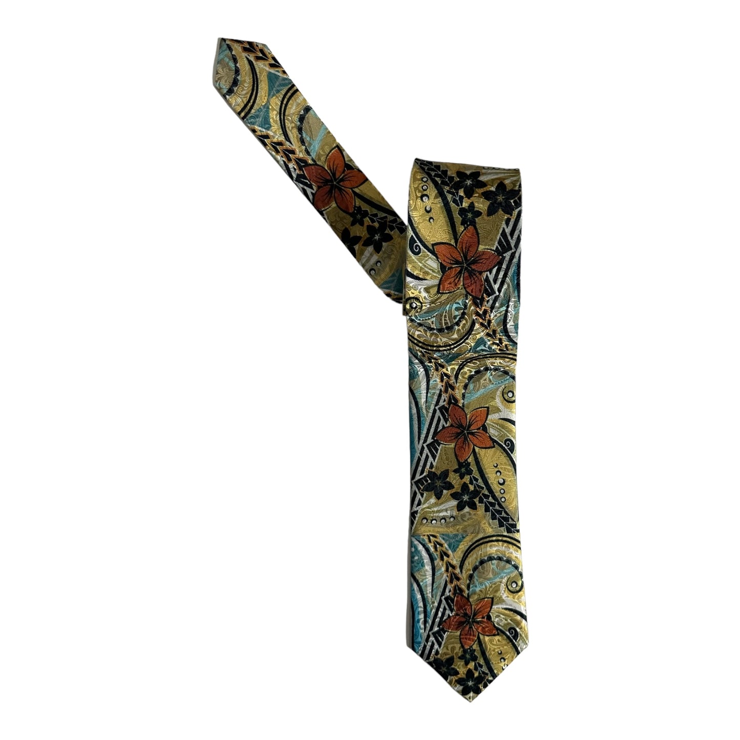 SZN3: YELLOW FLOWER TRIBAL NECKTIE