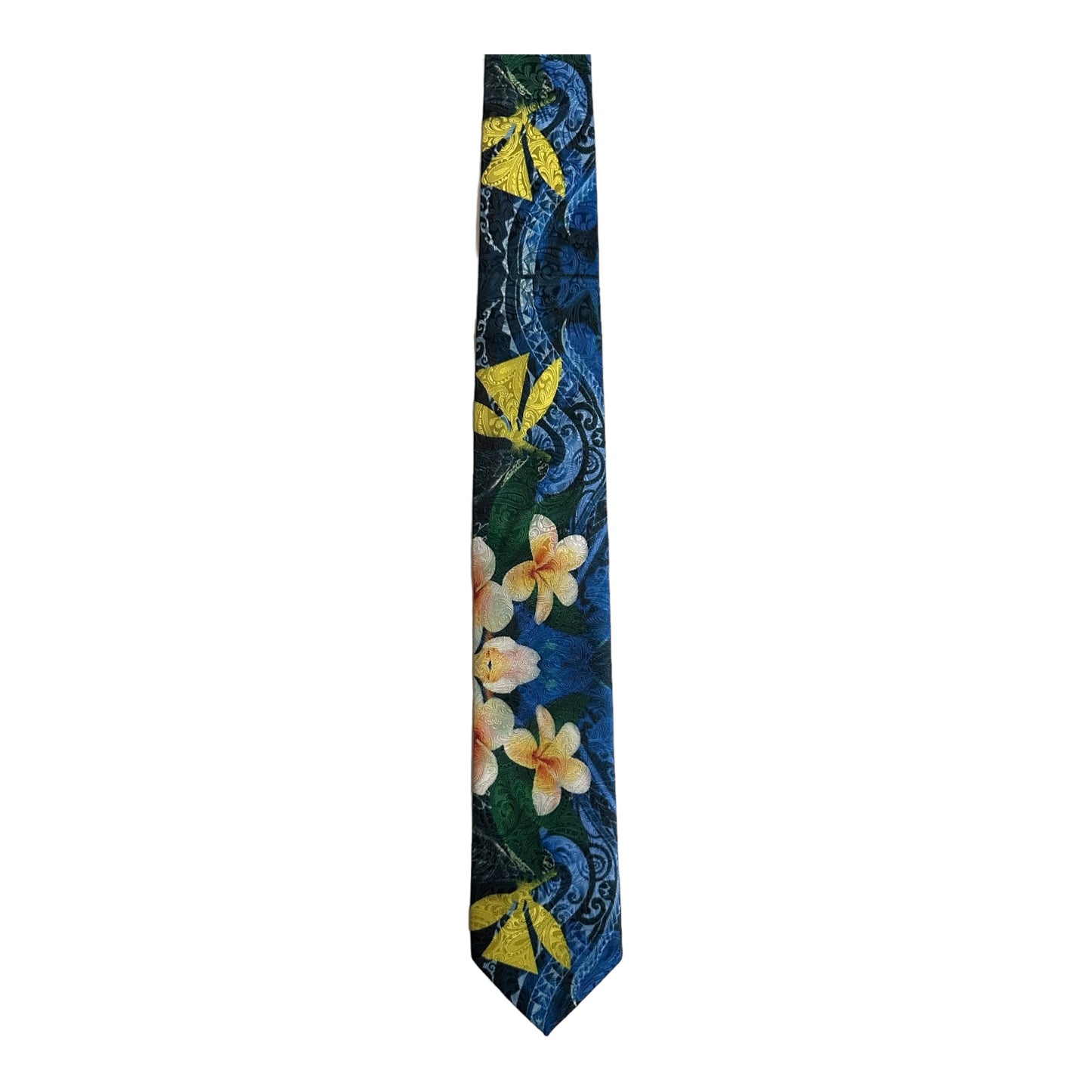 SZN3: BLUE FLOWER TRIBAL NECKTIE