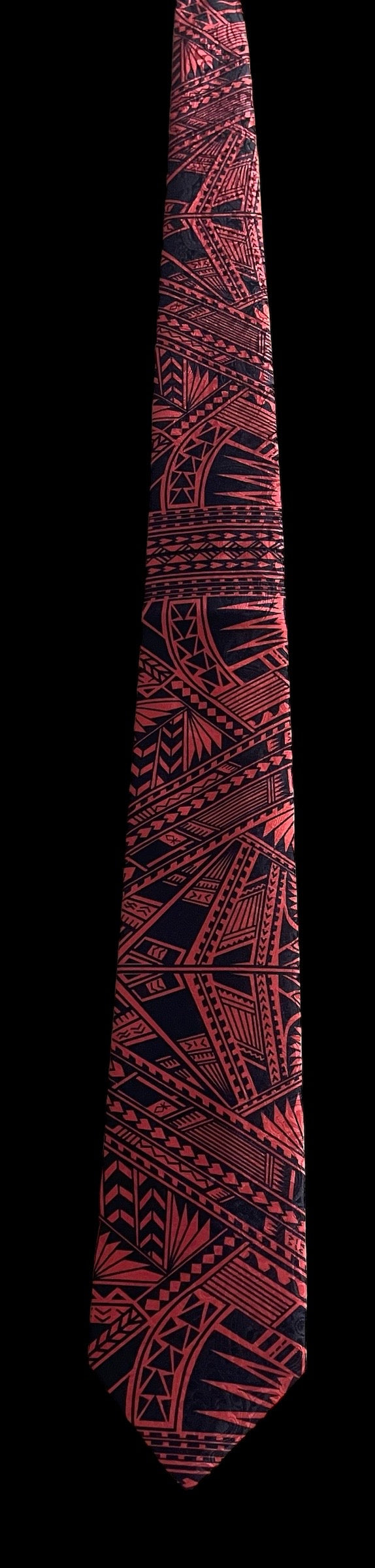 SZN2: RED AND BLACK 1 TRIBAL NECKTIE