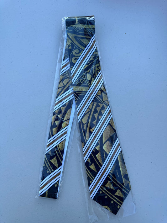 SZN2: BLACK AND GOLD 1 TRIBAL NECKTIE