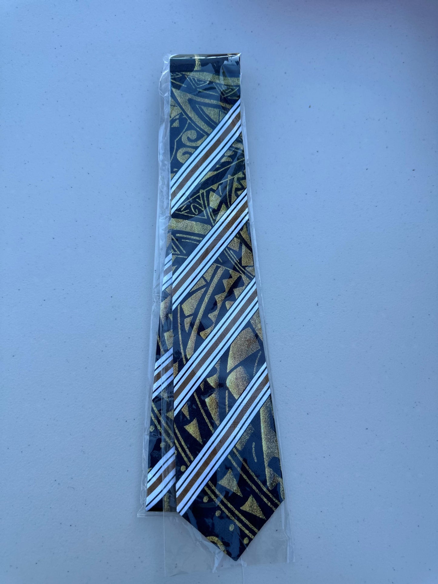 SZN2: BLACK AND GOLD 1 TRIBAL NECKTIE