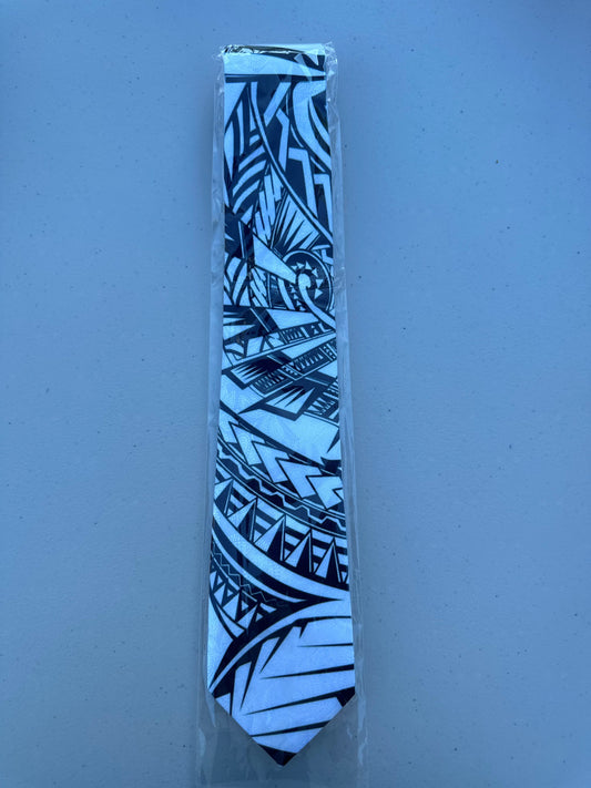 SZN3: BLACK & WHITE 1 TRIBAL NECKTIE