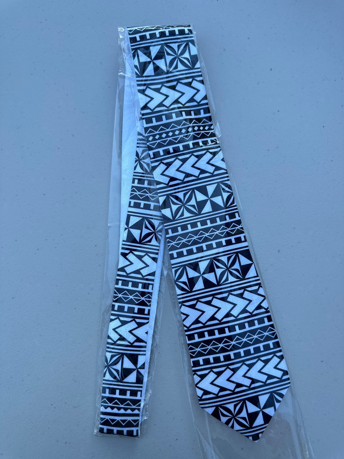 SZN2: BLACK AND WHITE 4 TRIBAL NECKTIE