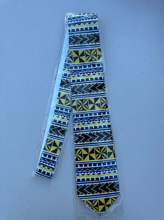 SZN3: BLACK & YELLOW 1 TRIBAL NECKTIE