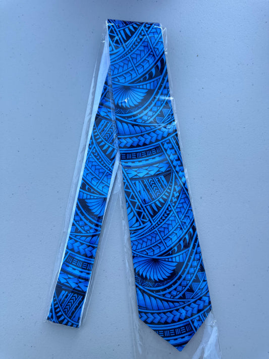 SZN3: BLUE & BLACK 1 TRIBAL NECKTIE