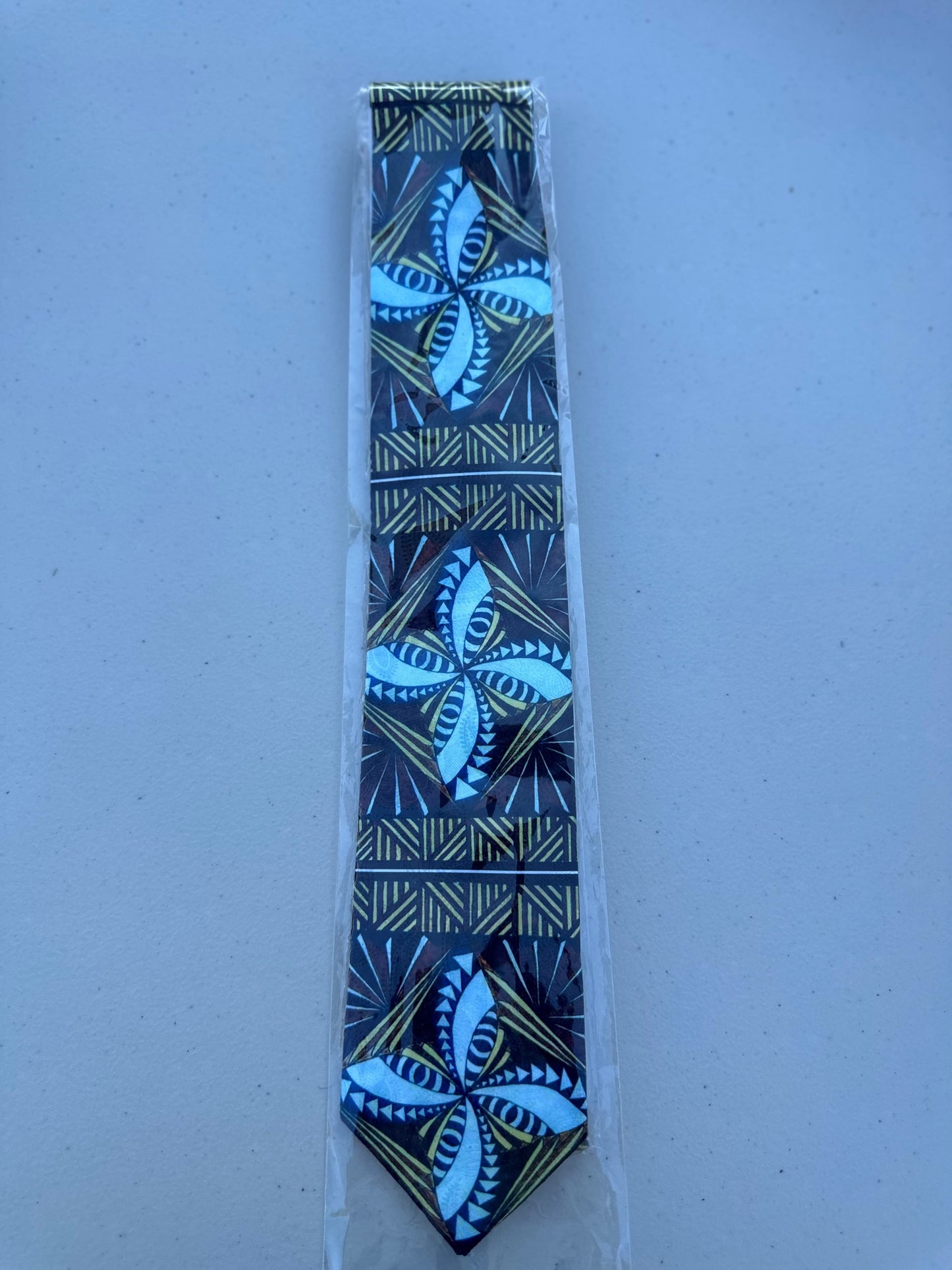 SZN2: BROWN FLOWER 1 TRIBAL NECKTIE