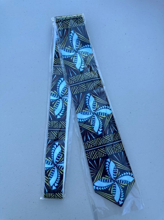 SZN2: BROWN FLOWER 1 TRIBAL NECKTIE