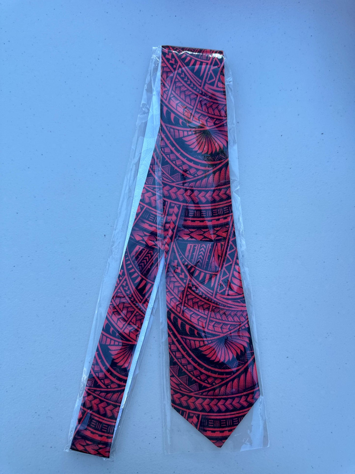 SZN3: RED & BLACK TRIBAL NECKTIE