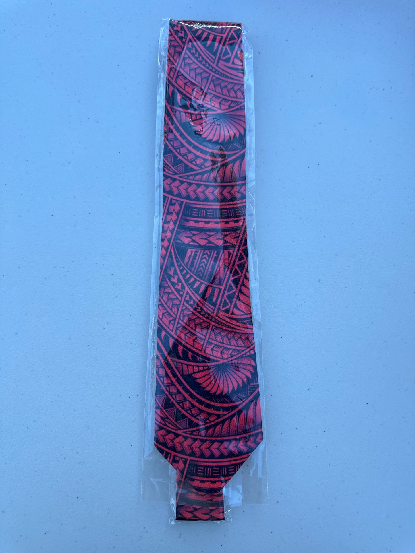 SZN3: RED & BLACK TRIBAL NECKTIE