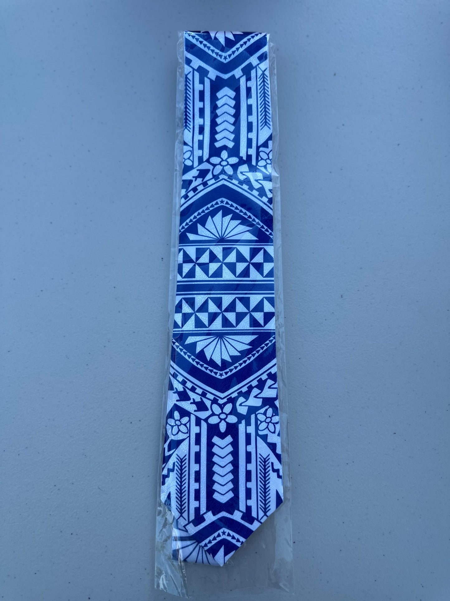 SZN2: BLUE AND WHITE 1 TRIBAL NECKTIE