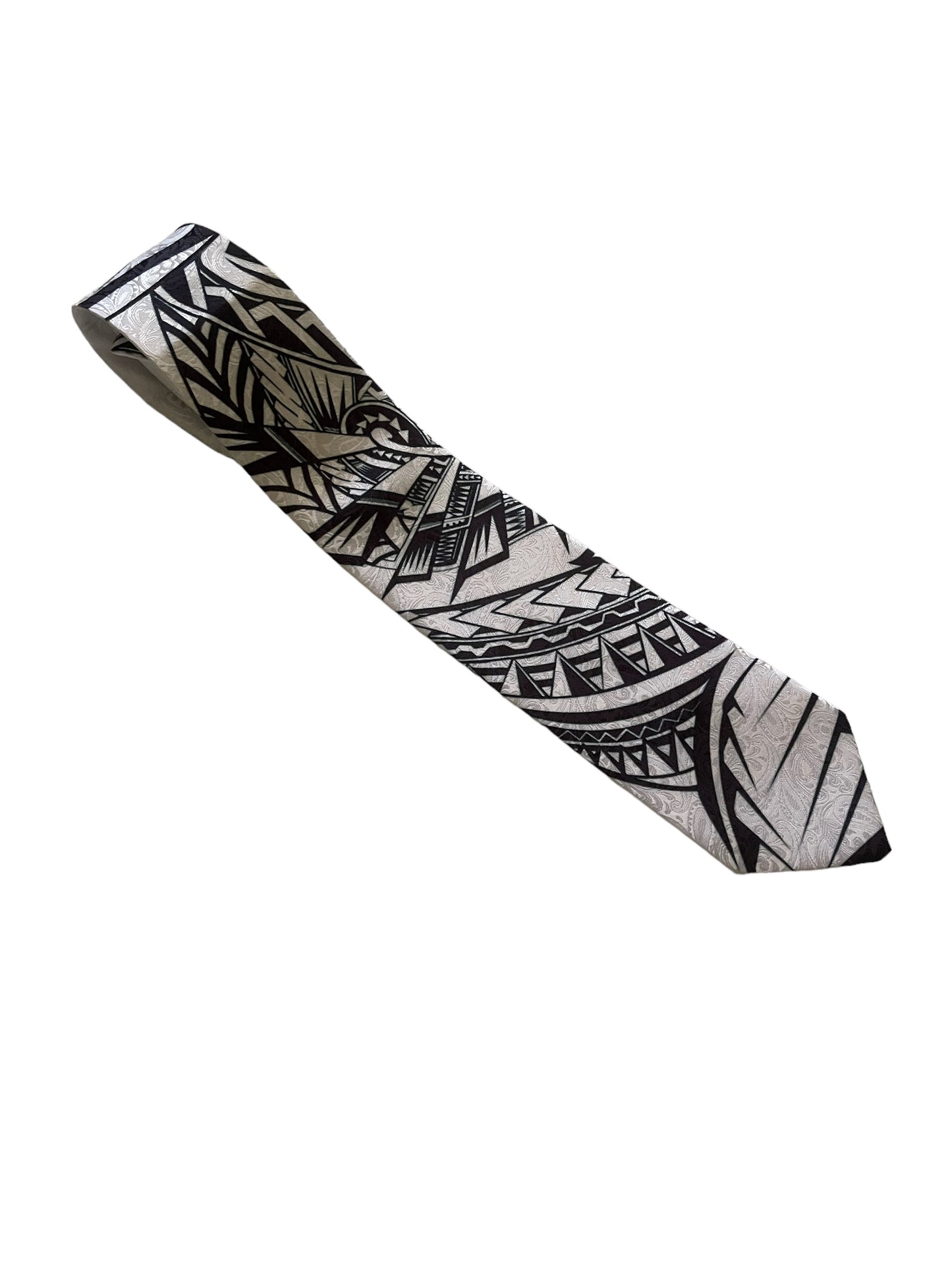 SZN2: BLACK AND WHITE 3 TRIBAL NECKTIE